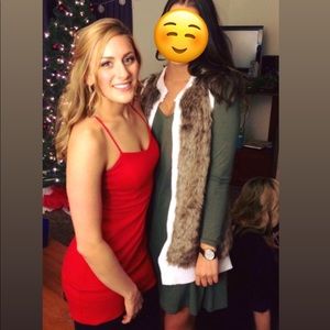 Express Red Cutout Lace Mini Dress (great condition)